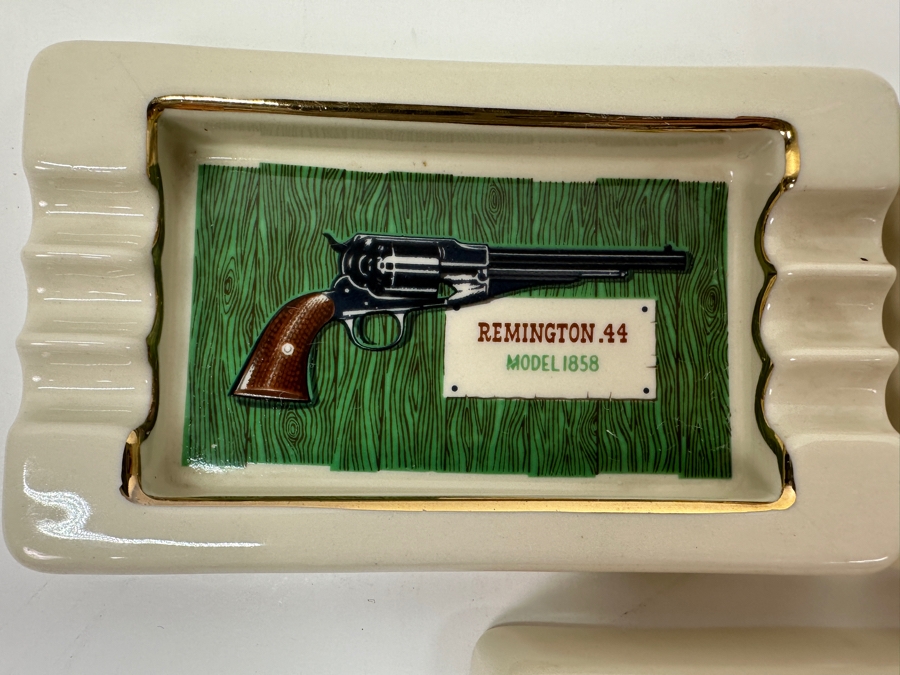 Just Added - (3) Vintage Ashtrays: (2) Remington .44 Model 1858 Ashtrays & (1) Colt .44 Model 1860 Ashtray 5 X 3 Made By B & B USA [Photo 2]