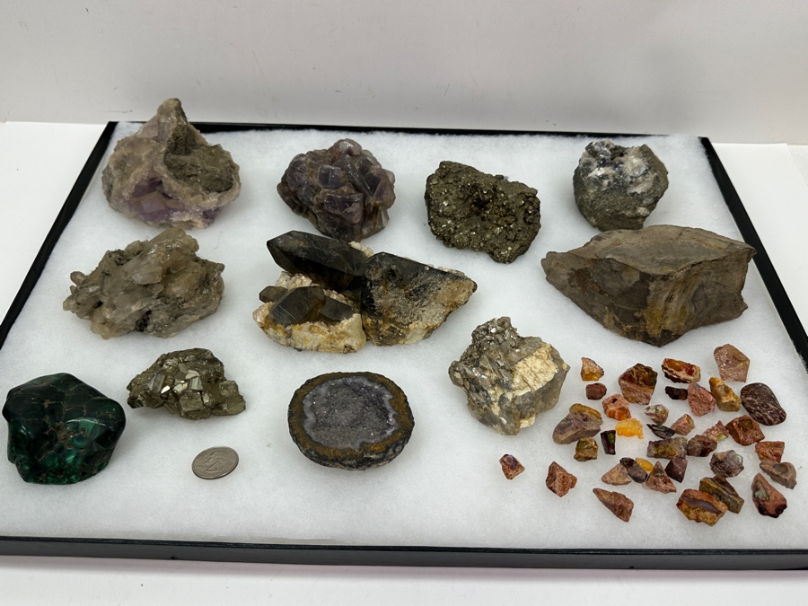 Just Added - Collection Of Various Rocks, Smoky Quartz, Amethyst, Petrified Wood, Opal Stones, Geodes, Malachite - See Photos [Photo 28]