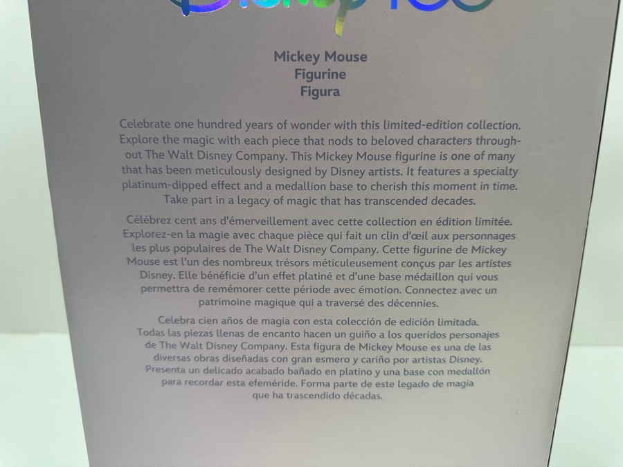 Disney 100 Years Of Wonder Mickey Mouse Limited Release Rhinestone Crystal Figurine 11'H With Original Box [Photo 9]