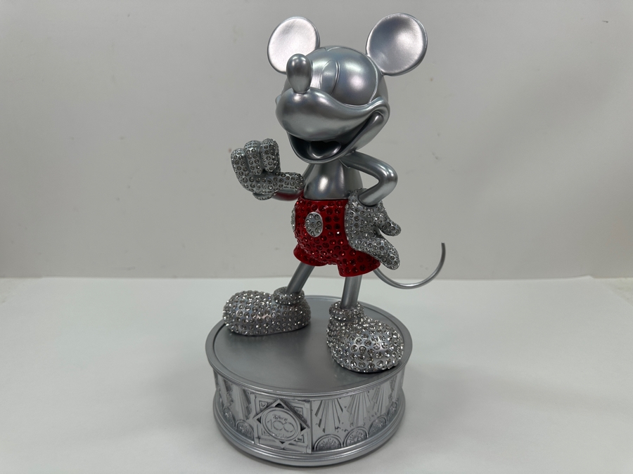 Disney 100 Years Of Wonder Mickey Mouse Limited Release Rhinestone Crystal Figurine 11'H With Original Box [Photo 3]