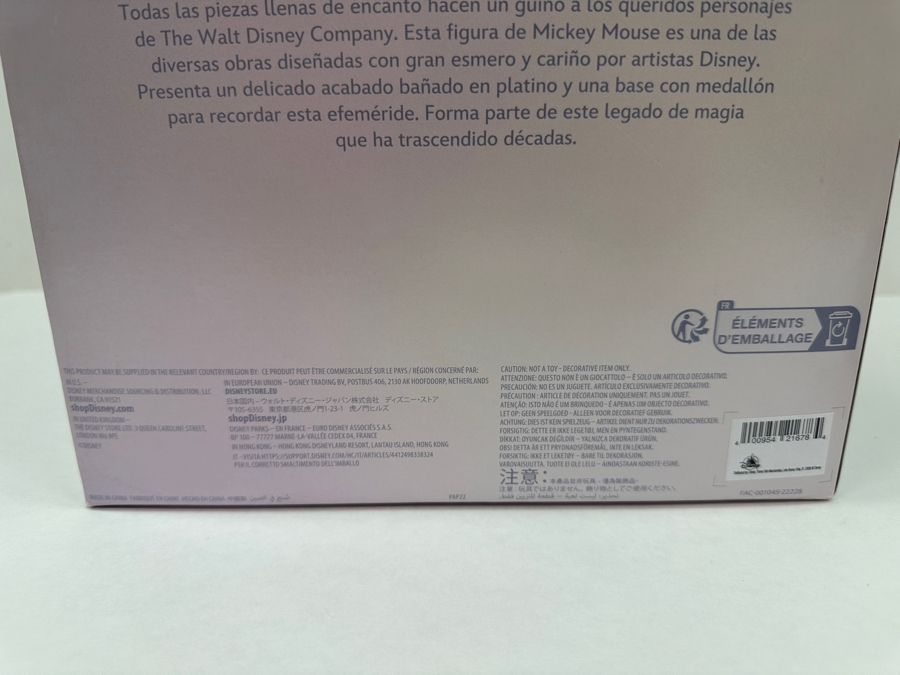 Disney 100 Years Of Wonder Mickey Mouse Limited Release Rhinestone Crystal Figurine 11'H With Original Box [Photo 10]