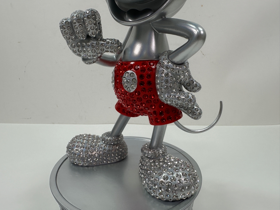Disney 100 Years Of Wonder Mickey Mouse Limited Release Rhinestone Crystal Figurine 11'H With Original Box [Photo 4]