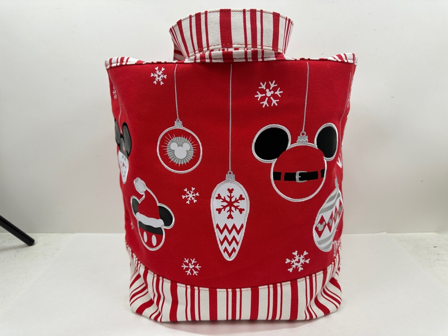 Disney Parks Disneyland Resorts Holiday Ornaments Mickey Mouse Red And White Large Canvas Tote Bag Limited Release [Photo 8]