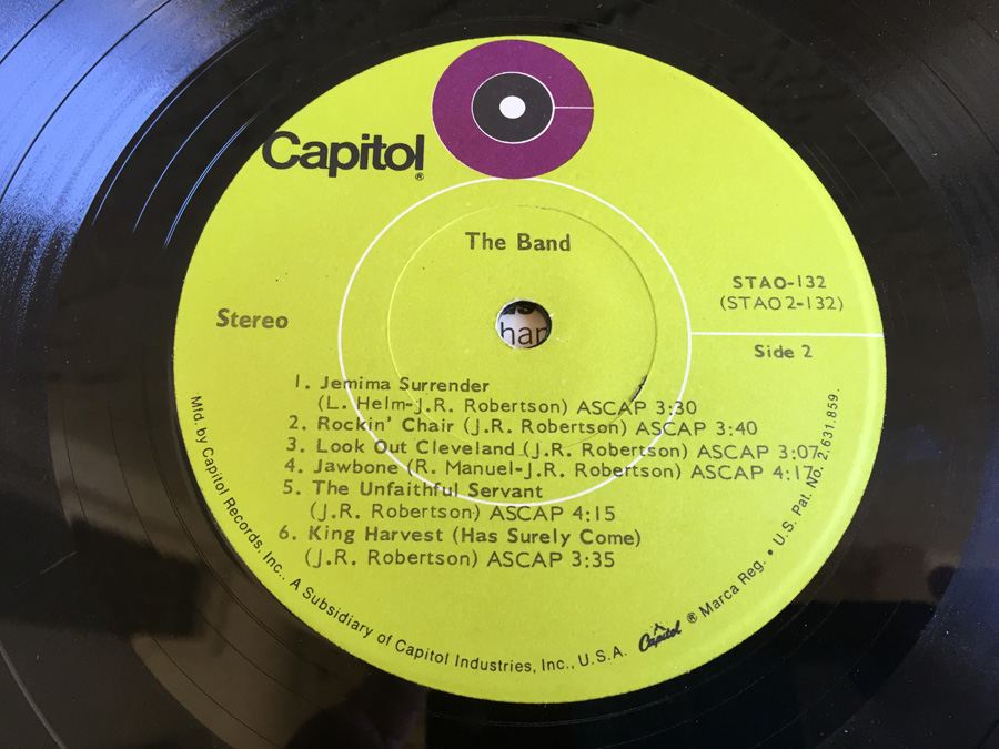 Band, The ‎- The Band  - Capitol Records ‎- STAO-132 - Gatefold  [Photo 7]