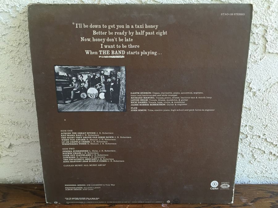 Band, The ‎- The Band  - Capitol Records ‎- STAO-132 - Gatefold  [Photo 2]