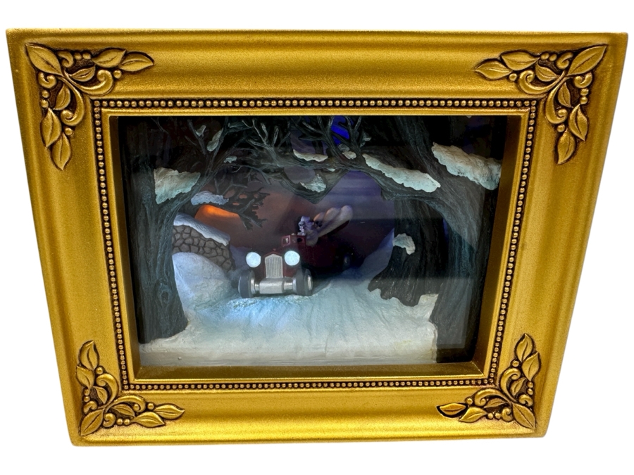 Walt Disney Showcase Collection Robert W. Olszewski Gallery Of Light Walt Disney's 101 Dalmatians 'Terror On Wheels' Featuring Cruella De Vil Miniature Shadowbox Scene With Original Box