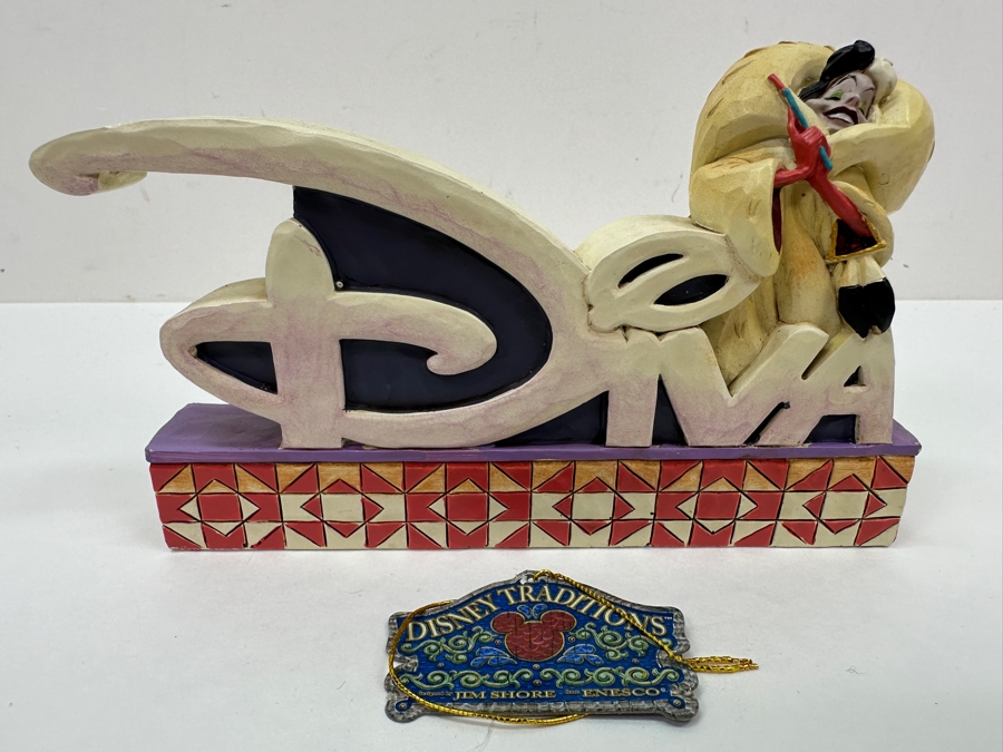 Walt Disney Showcase Collection Cruella De Vil 'Diva' Figurine Disney Traditions By Jim Shore Enesco 6W X 4H [Photo 3]