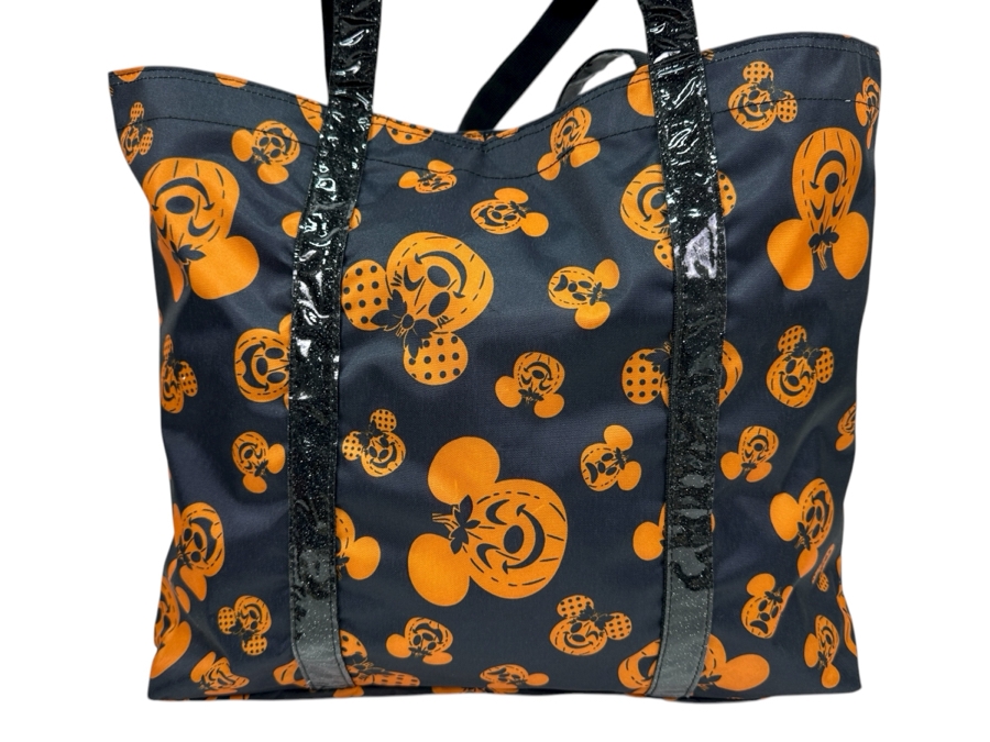 Disney Parks Halloween Mickey And Minnie Mouse Jack-O'-Lantern Tote Bag