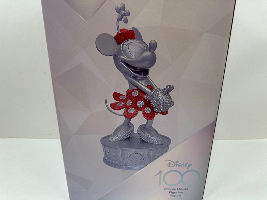 Disney 100 Years Of Wonder Minnie Mouse Limited Release Rhinestone Crystal Figurine 12'H With Original Box [Photo 11]