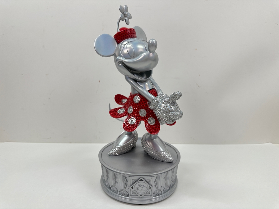 Disney 100 Years Of Wonder Minnie Mouse Limited Release Rhinestone Crystal Figurine 12'H With Original Box [Photo 3]
