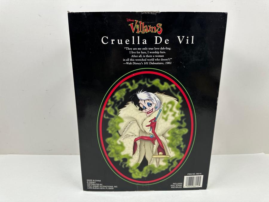 Disney Villains Cruella De Vil 101 Dalmatians Doll With Stand In Original Box [Photo 5]