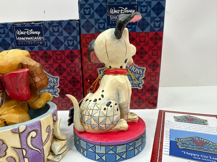 Walt Disney Showcase Lady 'Lovely Lady' From Walt Disney's Lady And The Tramp Figurine 4'H And Lucky 'Happy Go Lucky' From Walt Disney's 101 Dalmatians Figurine 5'H With Original Boxes Disney Traditions By Jim Shore Enesco [Photo 6]