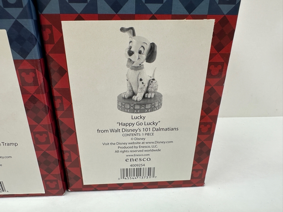 Walt Disney Showcase Lady 'Lovely Lady' From Walt Disney's Lady And The Tramp Figurine 4'H And Lucky 'Happy Go Lucky' From Walt Disney's 101 Dalmatians Figurine 5'H With Original Boxes Disney Traditions By Jim Shore Enesco [Photo 10]