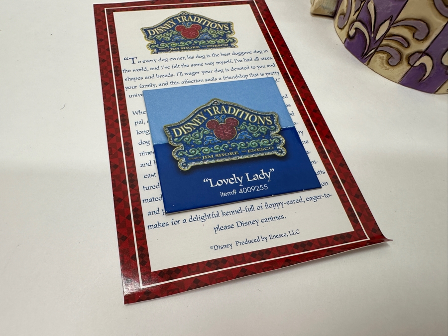 Walt Disney Showcase Lady 'Lovely Lady' From Walt Disney's Lady And The Tramp Figurine 4'H And Lucky 'Happy Go Lucky' From Walt Disney's 101 Dalmatians Figurine 5'H With Original Boxes Disney Traditions By Jim Shore Enesco [Photo 7]