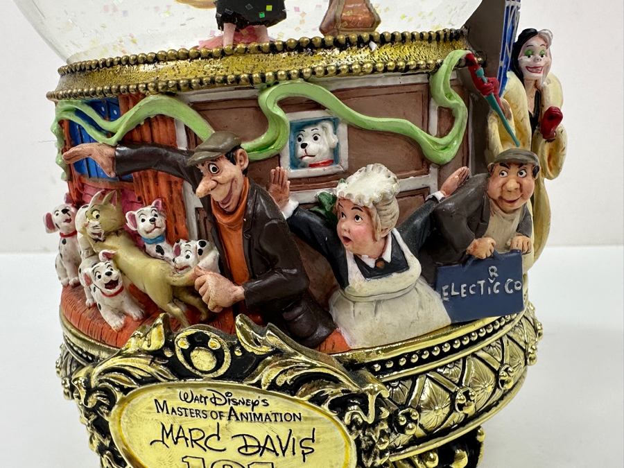Walt Disney's Masters Of Animation Marc Davis 101 Dalmatians Musical Snow Globe Featuring Cruella De Vil With Original Box 9H [Photo 6]