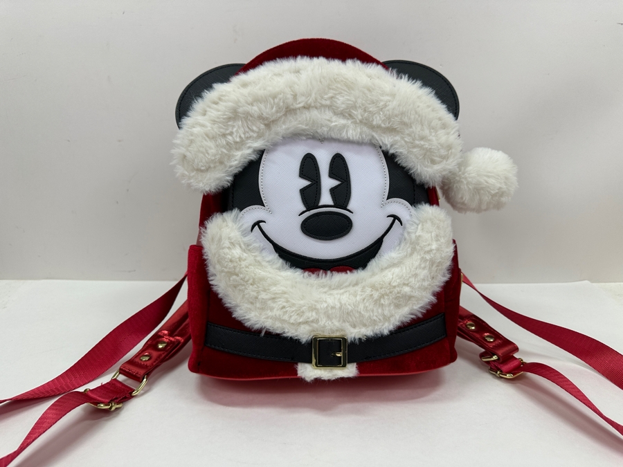 Disney Parks Loungefly Santa Mickey Mouse Mini Backpack [Photo 3]