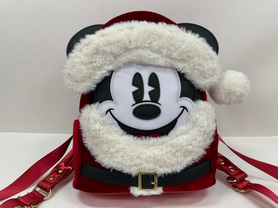 Disney Parks Loungefly Santa Mickey Mouse Mini Backpack [Photo 2]