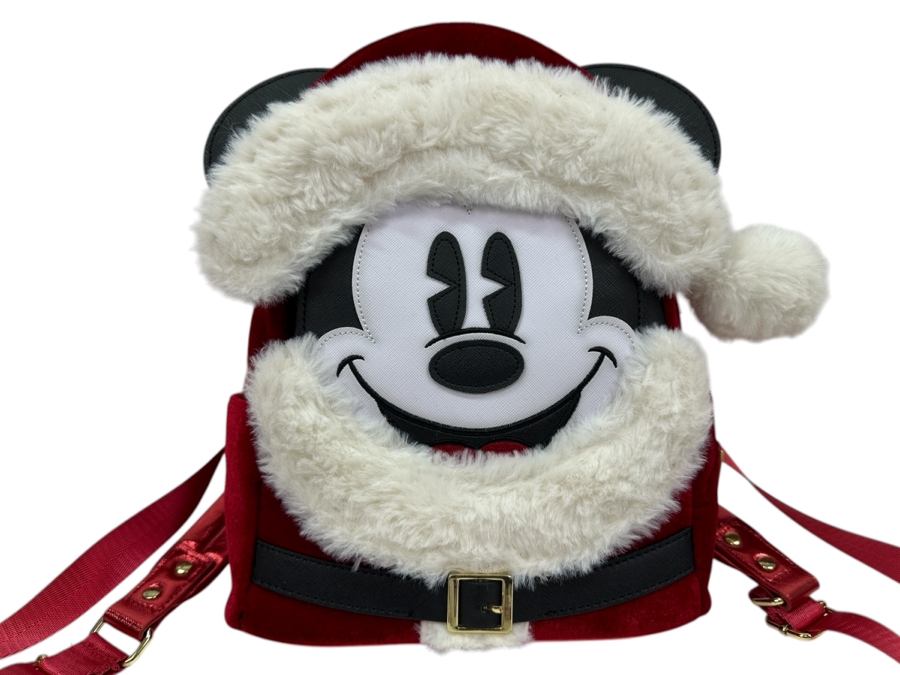 Disney Parks Loungefly Santa Mickey Mouse Mini Backpack