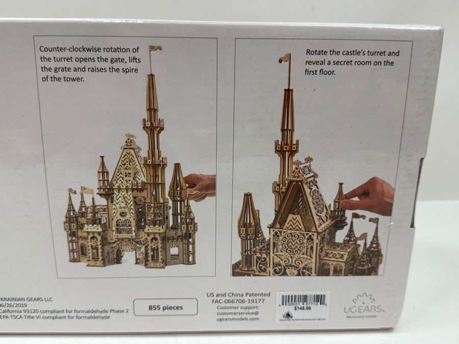 Disney Parks Castle New Factory Sealed UGears Mechanical Models With 855 Pieces Ukrainian Gears Retails $149 [Photo 9]