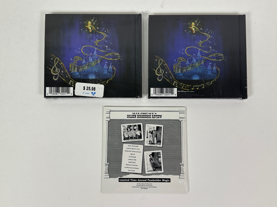 Pair Of Factory Sealed Walt Disney Records 60th Anniversary The Legacy Collection Disneyland CDs With Enchanting Illustrations And Original Concept Artwork And New Slue-Foot Sue's Golden Horseshoe Review CD Recorded At Disneyland [Photo 10]