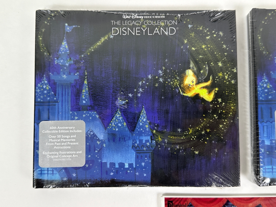 Pair Of Factory Sealed Walt Disney Records 60th Anniversary The Legacy Collection Disneyland CDs With Enchanting Illustrations And Original Concept Artwork And New Slue-Foot Sue's Golden Horseshoe Review CD Recorded At Disneyland [Photo 2]