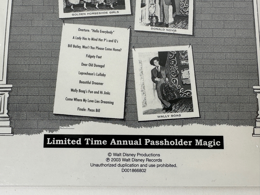 Pair Of Factory Sealed Walt Disney Records 60th Anniversary The Legacy Collection Disneyland CDs With Enchanting Illustrations And Original Concept Artwork And New Slue-Foot Sue's Golden Horseshoe Review CD Recorded At Disneyland [Photo 13]