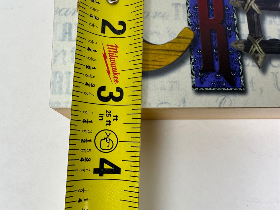 Disney Parks Dave Avanzino Artist Signed Wooden Print Titled 'Always Create' Signed Front And Back With Original Box 7.5W X 3D X 1.5H [Photo 8]