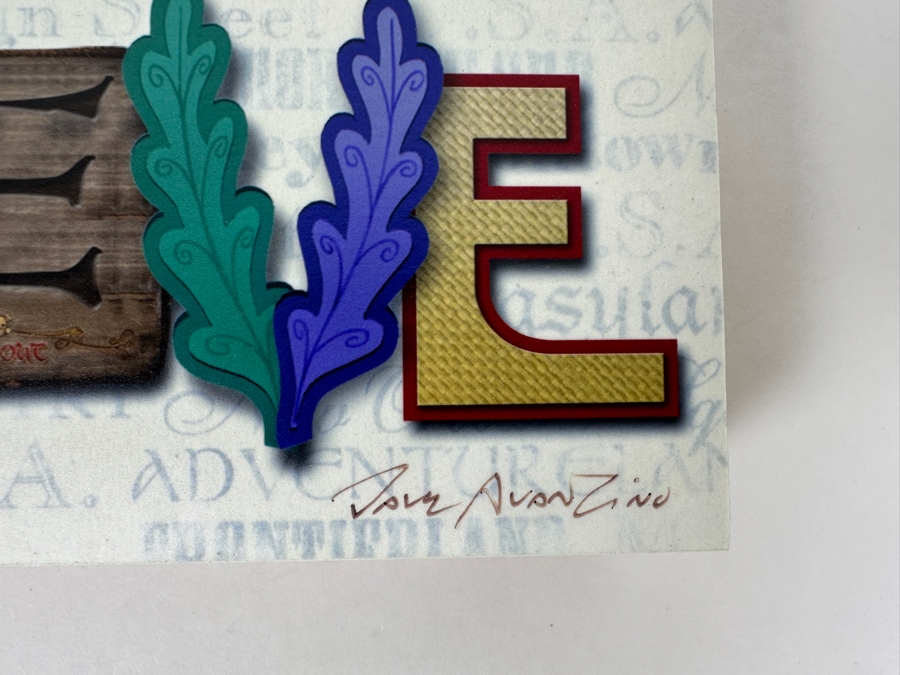 Disney Parks Dave Avanzino Artist Signed Wooden Print Titled 'Always Believe' Signed Front And Back With Original Box 7.5W X 3D X 1.5H [Photo 3]