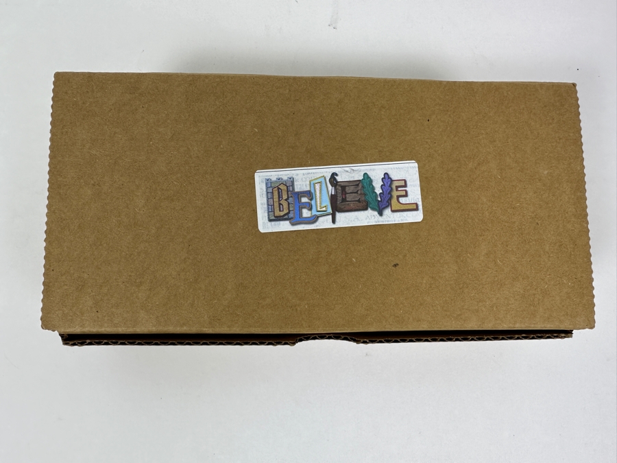 Disney Parks Dave Avanzino Artist Signed Wooden Print Titled 'Always Believe' Signed Front And Back With Original Box 7.5W X 3D X 1.5H [Photo 8]