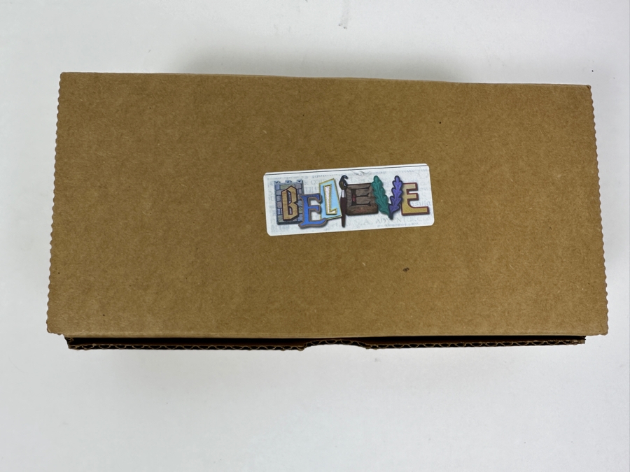 Disney Parks Dave Avanzino Artist Signed Wooden Print Titled 'Always Believe' Signed Front And Back With Original Box 7.5W X 3D X 1.5H [Photo 7]