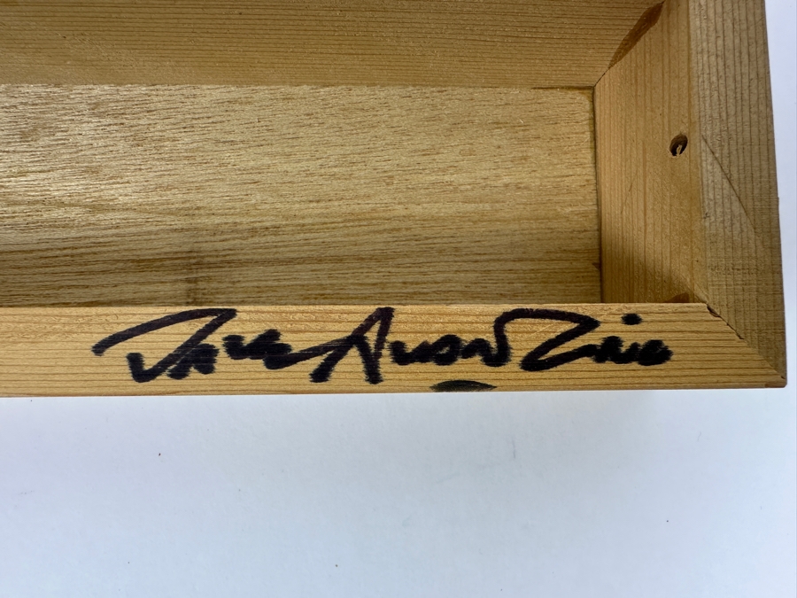 Disney Parks Dave Avanzino Artist Signed Wooden Print Titled 'Always Believe' Signed Front And Back With Original Box 7.5W X 3D X 1.5H [Photo 6]