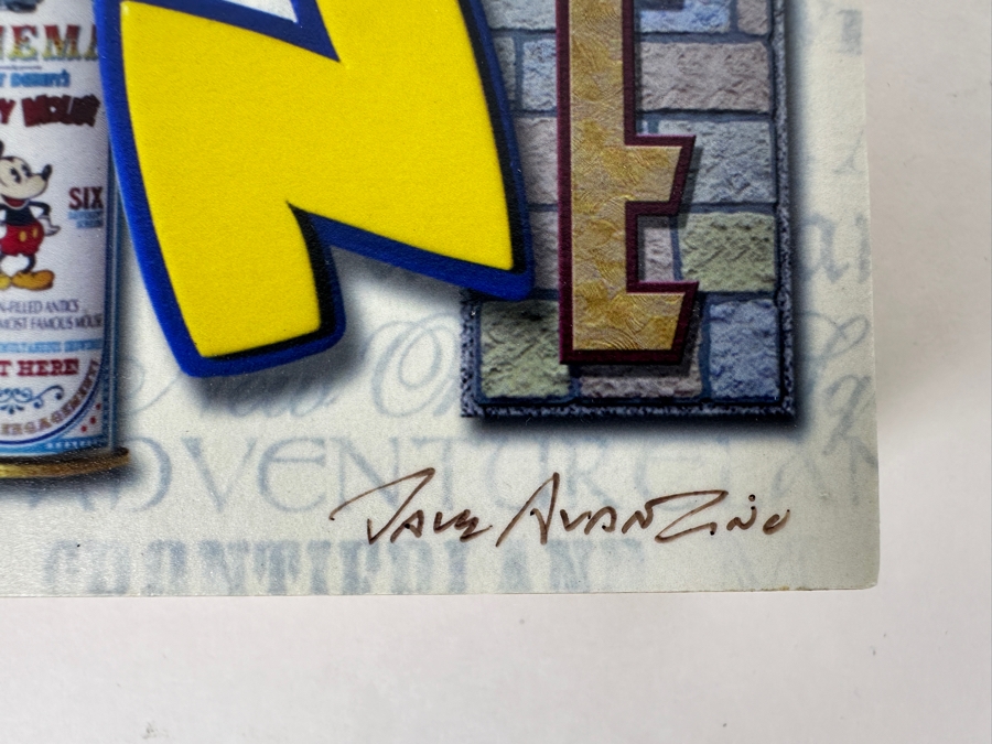 Disney Parks Dave Avanzino Artist Signed Wooden Print Titled 'Always Imagine' Signed Front And Back With Original Box 7.5W X 3D X 1.5H [Photo 3]