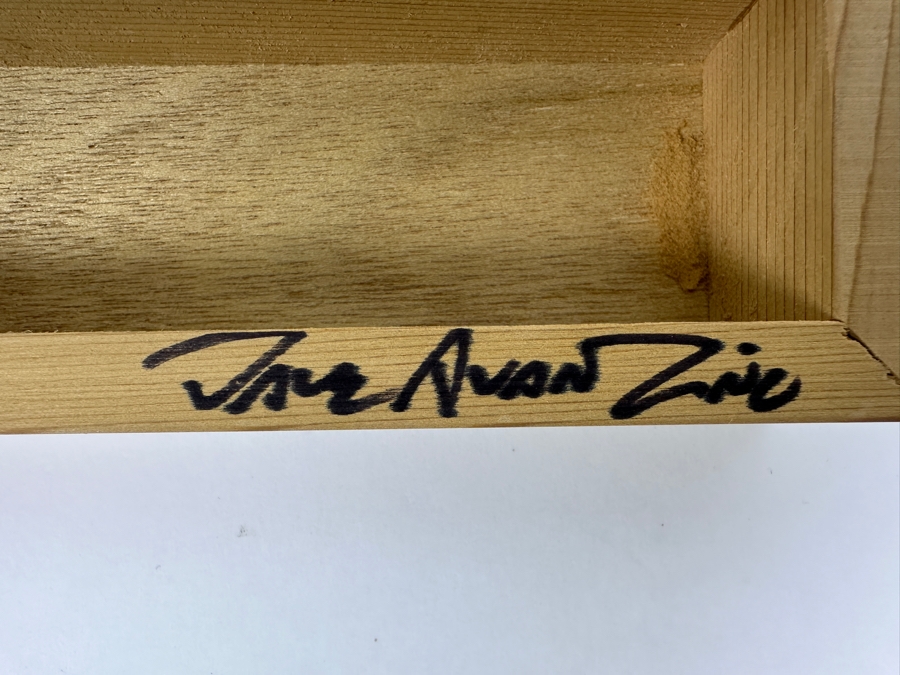Disney Parks Dave Avanzino Artist Signed Wooden Print Titled 'Always Imagine' Signed Front And Back With Original Box 7.5W X 3D X 1.5H [Photo 5]