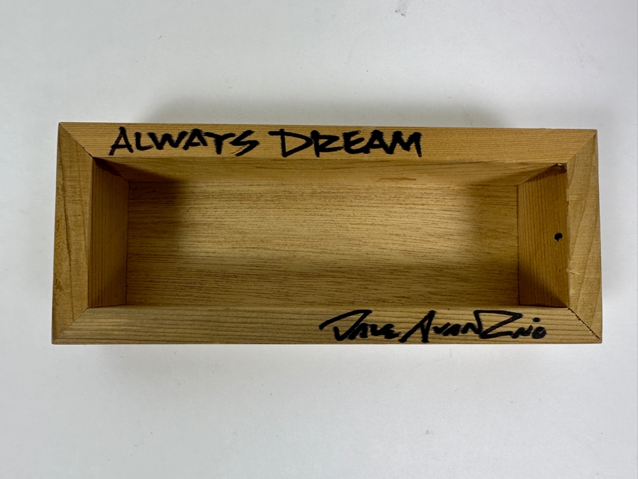 Disney Parks Dave Avanzino Artist Signed Wooden Print Titled 'Always Dream' Signed Front And Back With Original Box 7.5W X 3D X 1.5H [Photo 4]