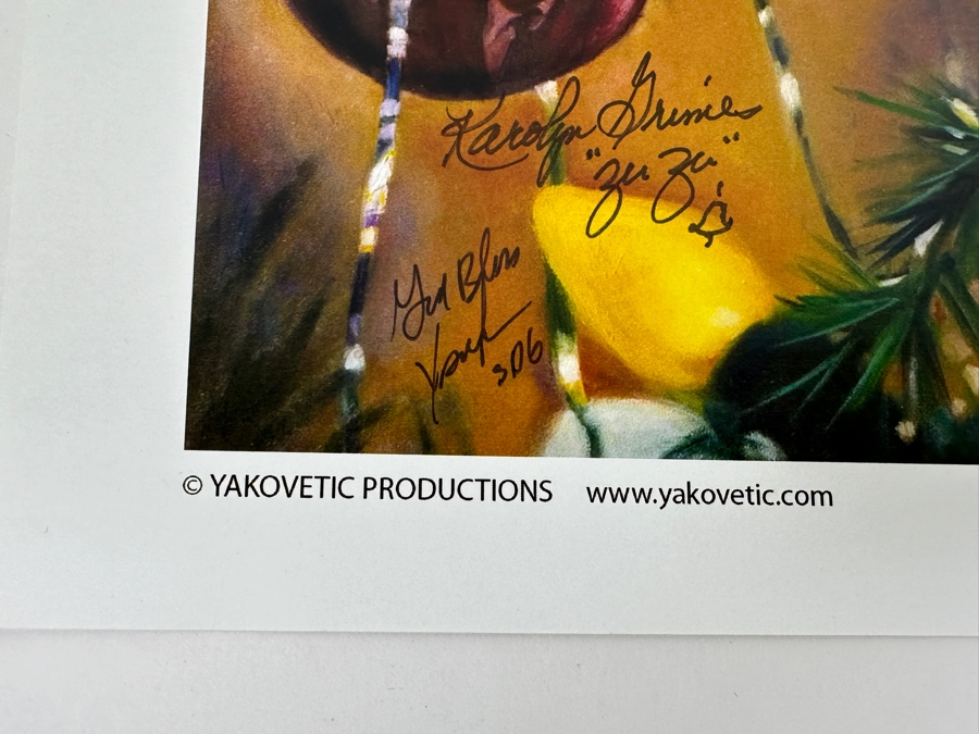 Yakovetic Artist Signed Print Titled 'Every Time A Bell Rings' From The Movie It's A Wonderful Life Also Signed By Actress Karolyn Grimes Who Played Zuzu Bailey In The Movie It's A Wonderful Life 10' X 8' [Photo 5]