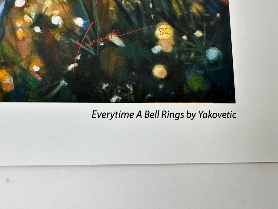 Yakovetic Artist Signed Print Titled 'Every Time A Bell Rings' From The Movie It's A Wonderful Life Also Signed By Actress Karolyn Grimes Who Played Zuzu Bailey In The Movie It's A Wonderful Life 10' X 8' [Photo 6]