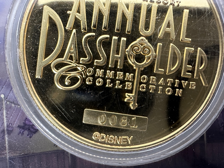 Limited Edition Of 2010 24k Gold Plated Commemorative Coin From Disney's California Adventure Park Silly Symphony Swings Annual Passholder Collector Coin Numbered 81 Of 2,010 [Photo 6]