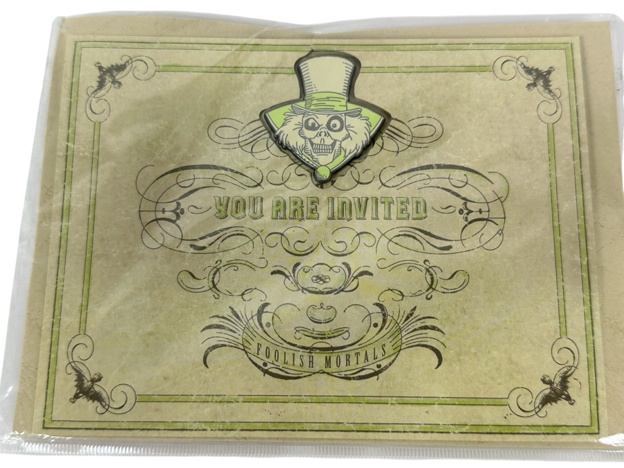 Disneyland Resort Factory Sealed Haunted Mansion You Are Invited Foolish Mortals Disney Trading Pin