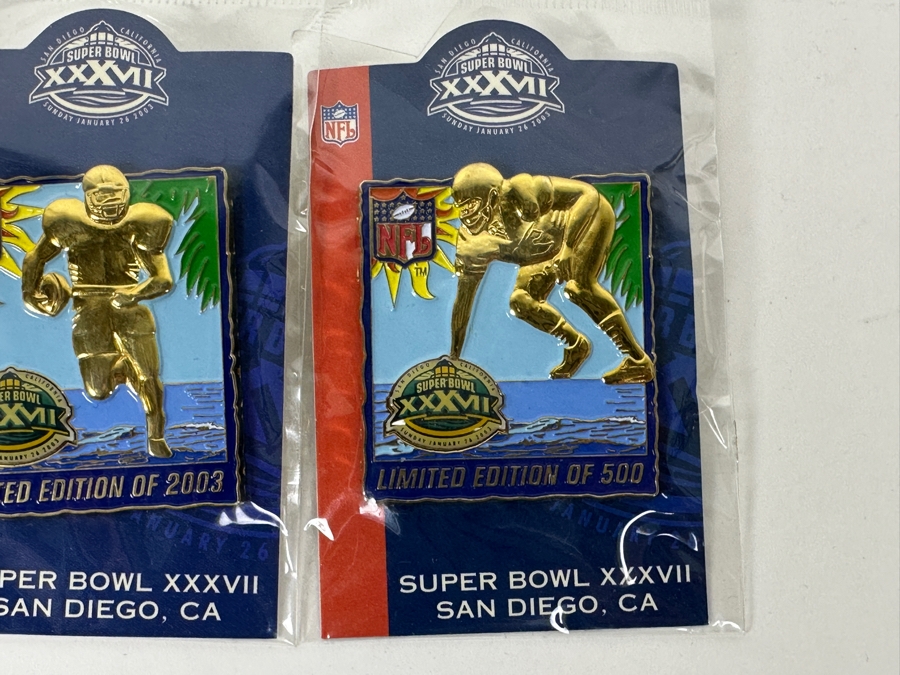 (3) Limited Edition Super Bowl XXXVII San Diego, CA NFL Trading Pins [Photo 6]