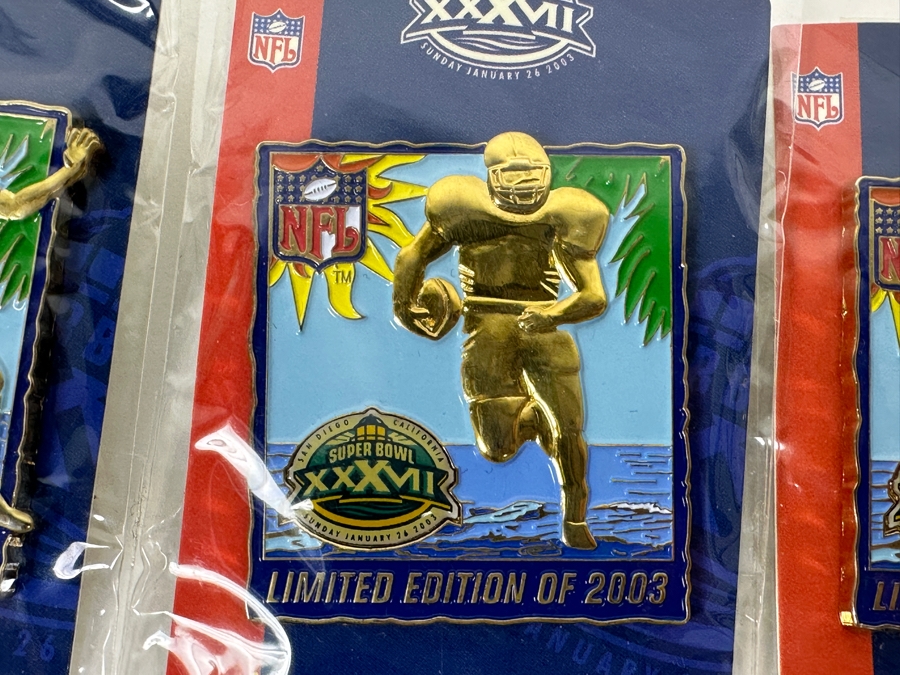 (3) Limited Edition Super Bowl XXXVII San Diego, CA NFL Trading Pins [Photo 5]