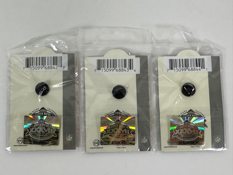 (3) Limited Edition Super Bowl XXXVII San Diego, CA NFL Trading Pins [Photo 8]