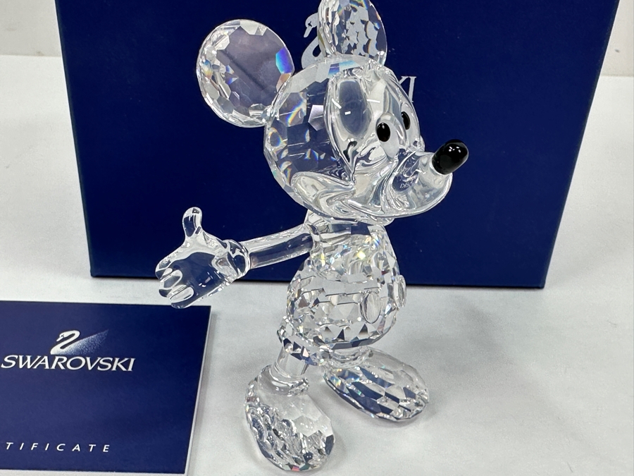 Swarovski Crystal Disney Mickey Mouse Figurine With Original Box 4'H [Photo 6]