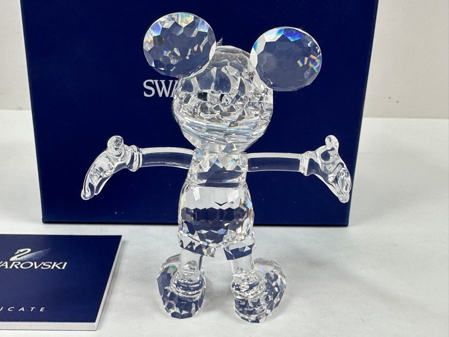 Swarovski Crystal Disney Mickey Mouse Figurine With Original Box 4'H [Photo 7]