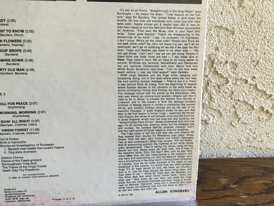 Fugs, The ‎- The Fugs - ESP Disk ‎- ESP 1028 [Photo 3]