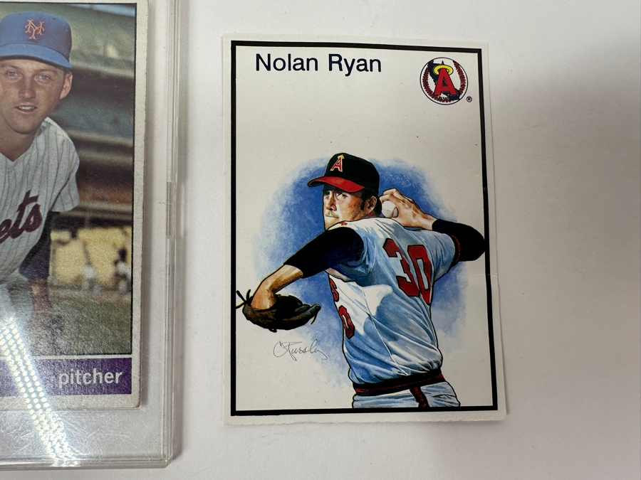 Nolan Ryan No Hitter #2 July 15, 1973 Pin, Nolan Ryan Baseball Card & Bill Wakefield Mets Pitcher Baseball Card [Photo 4]