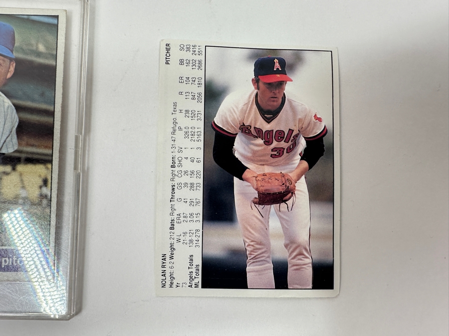 Nolan Ryan No Hitter #2 July 15, 1973 Pin, Nolan Ryan Baseball Card & Bill Wakefield Mets Pitcher Baseball Card [Photo 5]