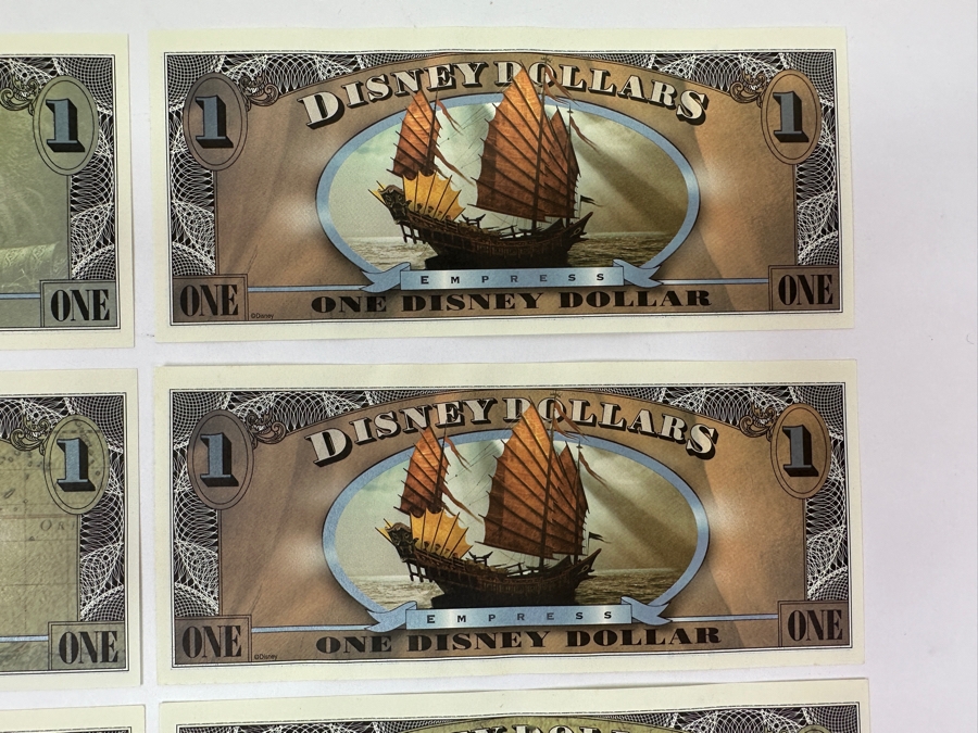 (6) Uncirculated 2007 Series Pirates Of The Caribbean $1 Dollar Disney Dollars Flying Dutchman, Empress & Black Pearl [Photo 11]