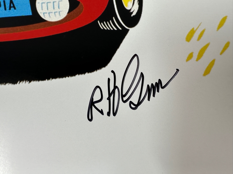 Artist Signed Walt Disney's Autopia Tomorrowland Disneyland Attraction Poster Signed By Disney Legend Imagineer Bob Gurr 12' X 18' [Photo 5]