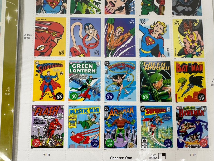 The Art Of Disney Romance Mint Stamps Sheet, The Art Of Disney Celebration Mint Stamps Sheet And DC Comics Super Heroes Mint Stamps Sheet [Photo 8]