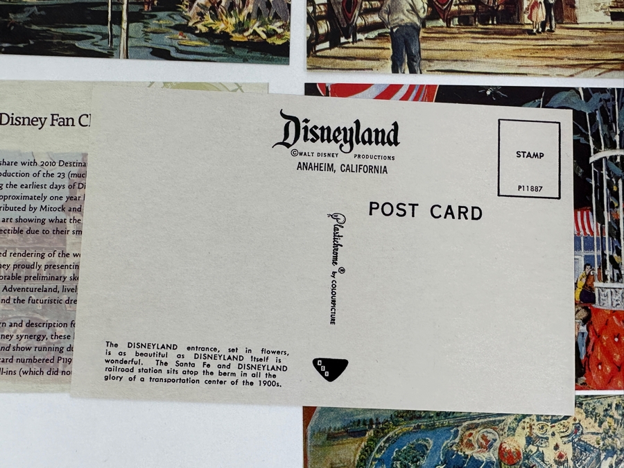 D23 Official Disney Fan Club Reprints Of 23 Vintage Disneyland Postcards [Photo 12]